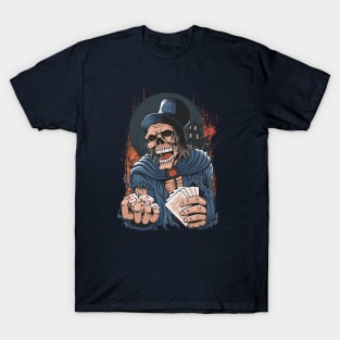 playing card skulls T-Shirt